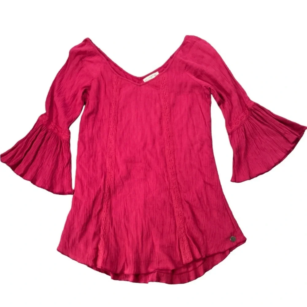 Billabong Earth Dancin Lace Bell Sleeve Dress